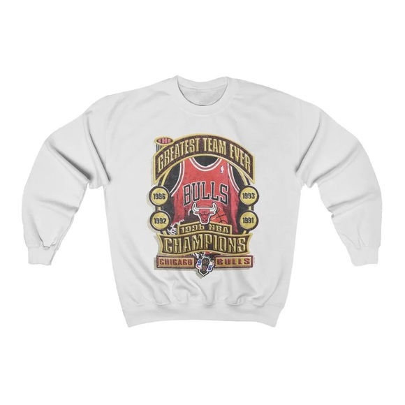 VINTAGE 1996 CHICAGO BULLS CHAMPS CREWNECK - Picture 2 of 6